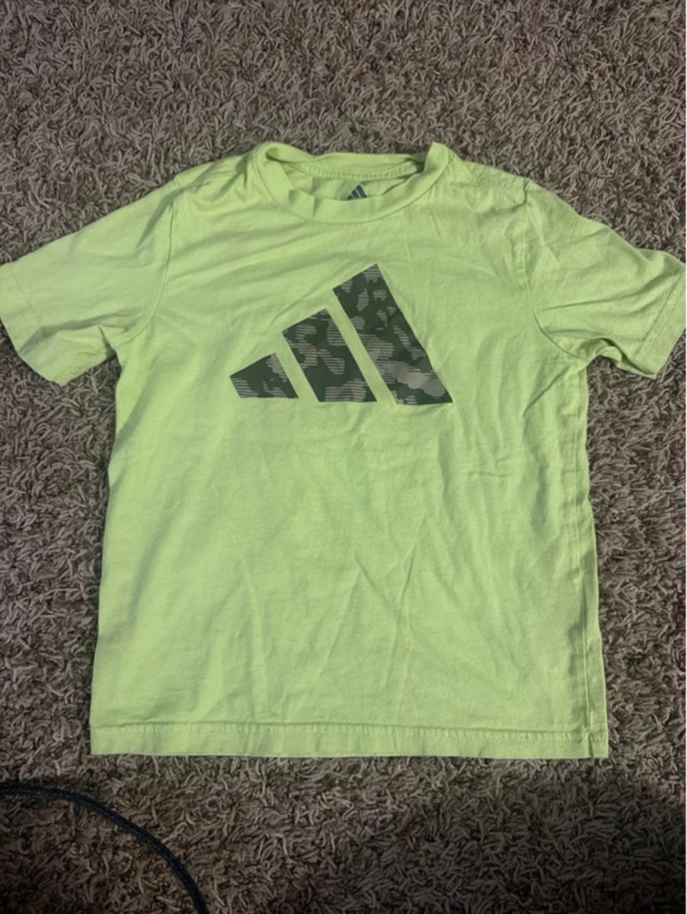 Camo and Lime Adidas - Boys 6